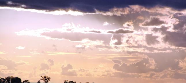 Abendstimmung Wolkenhimmel Bild auf Leinwand