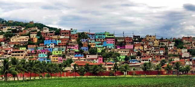 Favela Bild auf Leinwand
