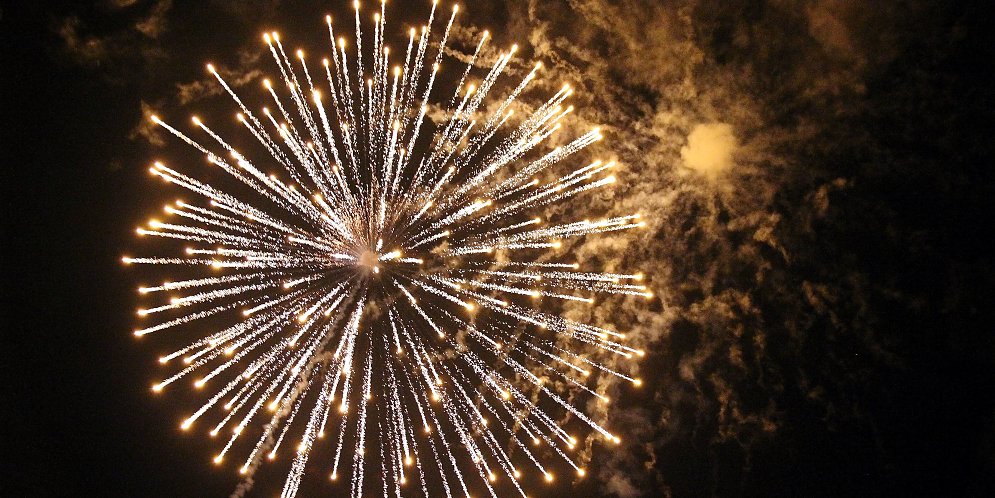 Silvesterfeuerwerk Leinwand