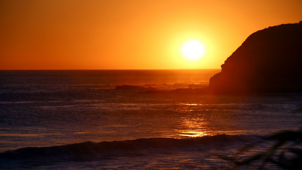 Wasser Sonnenuntergang Leinwand