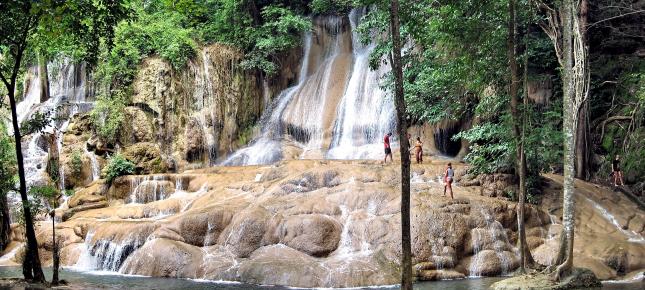 Wasserfall Thailand Bild auf Leinwand