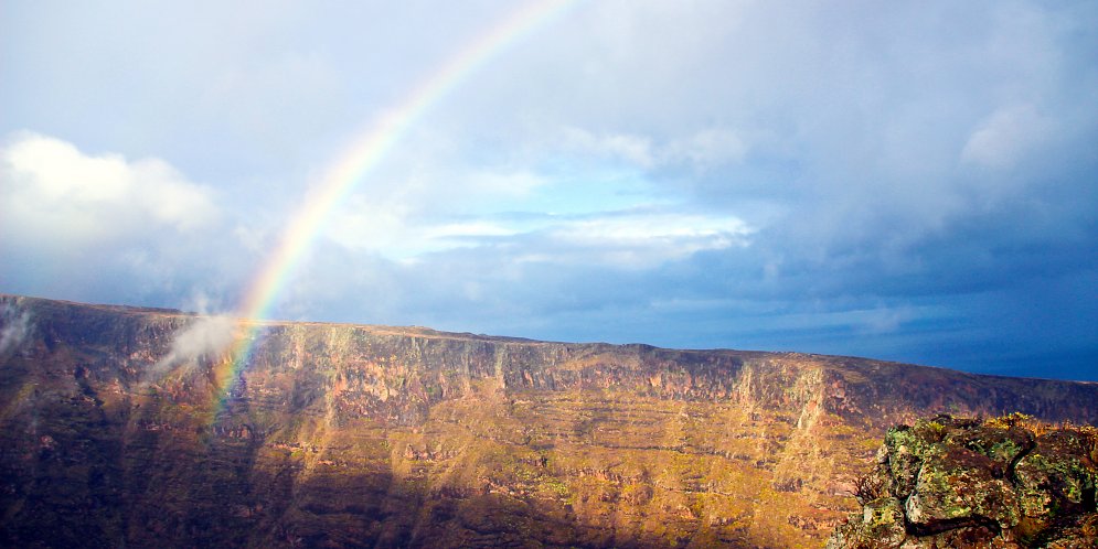 Regenbogen am Canyon Leinwand